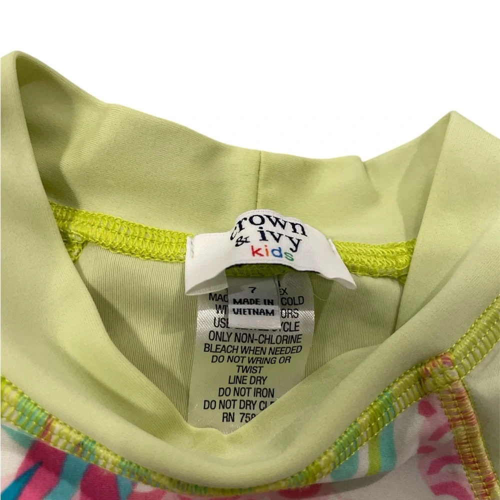 Crown & Ivy Kids Girls Swim Shirt Size 7